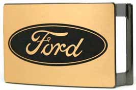 008198 Ford Brass Brushed Rectangle buckle